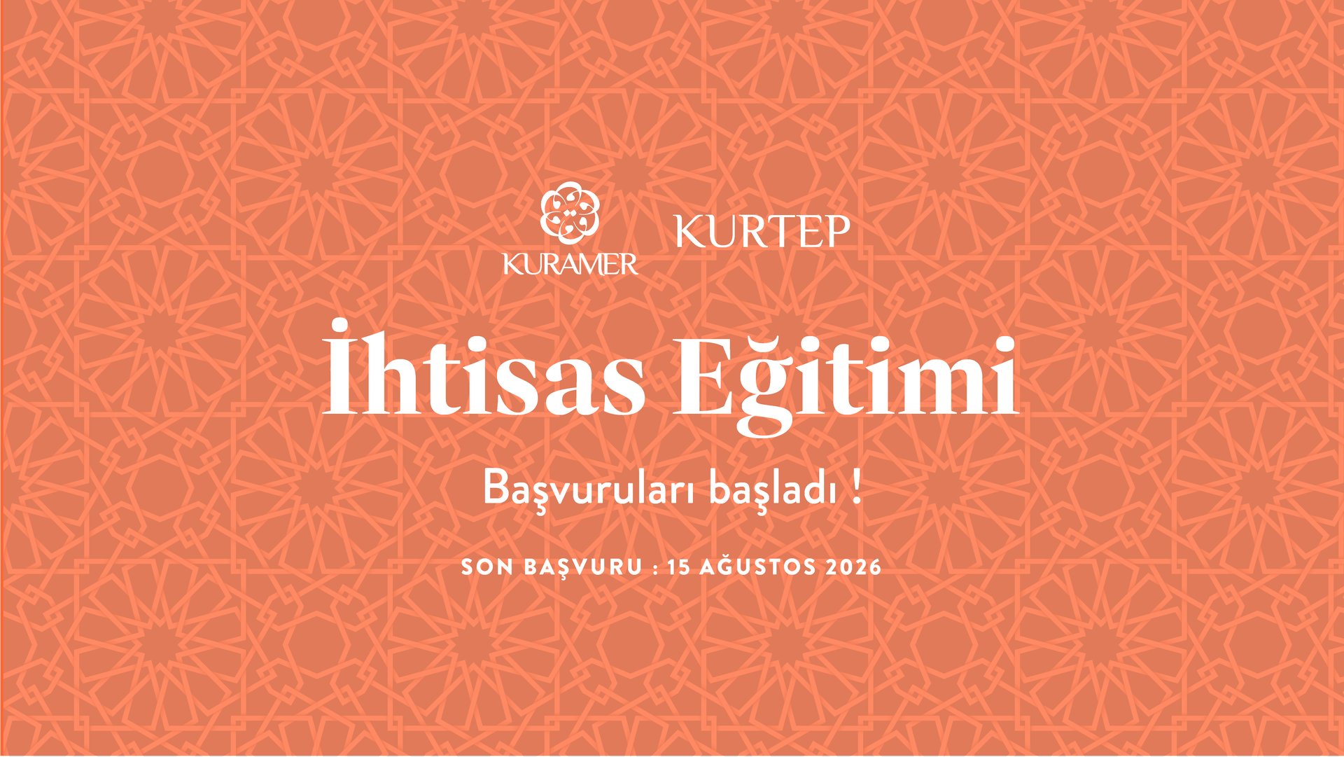 KURTEP İHTİSAS EĞİTİMİ BAŞVURULARI BAŞLADI...