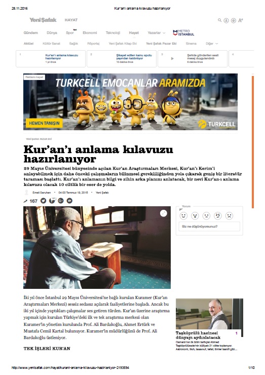 KURAMER - Yeni Şafak